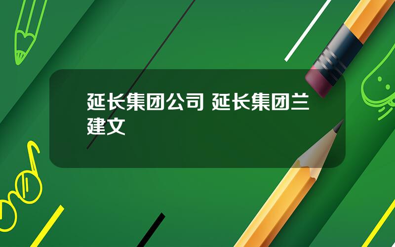 延长集团公司 延长集团兰建文